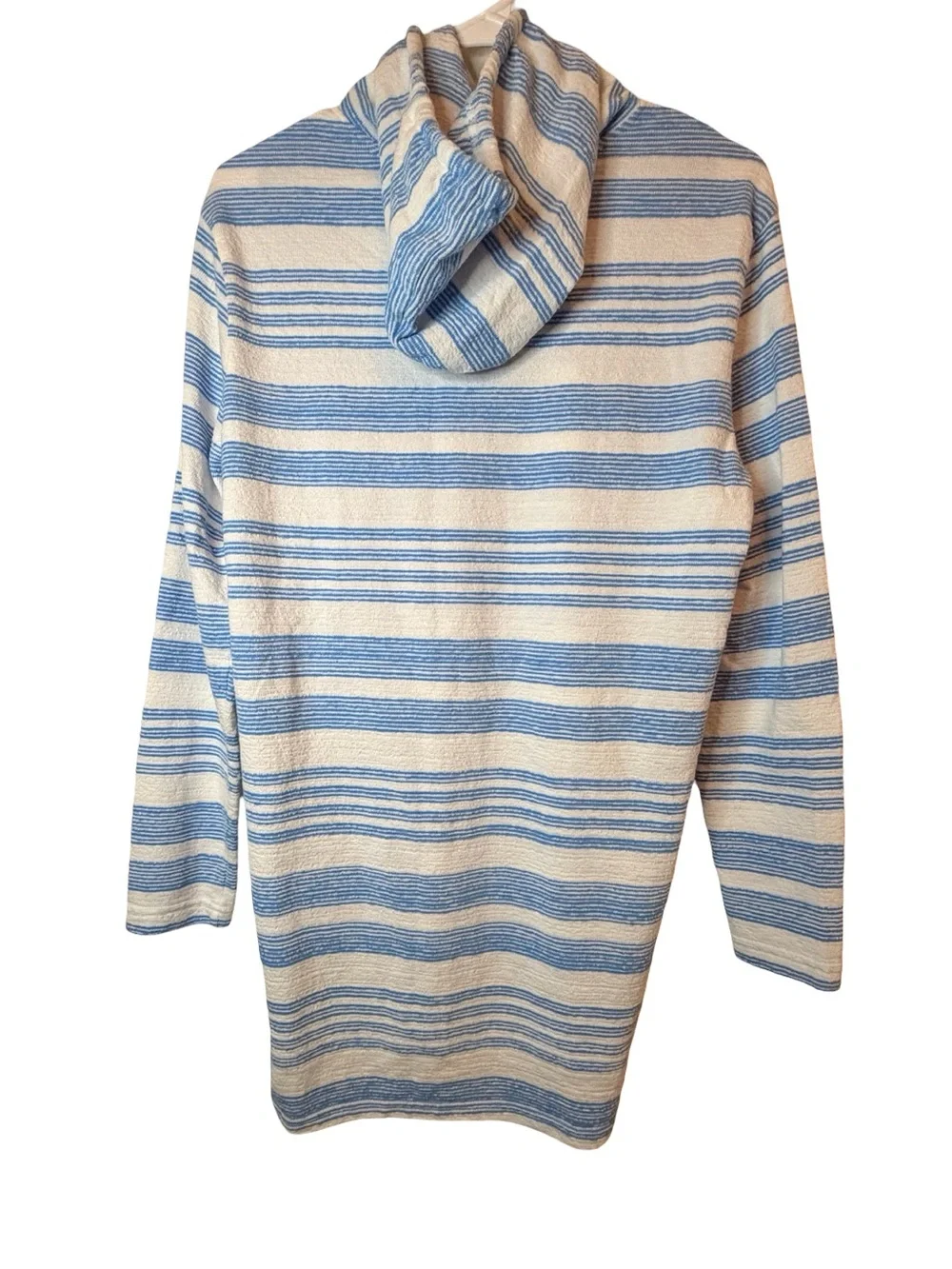 Southern Tide Blue Stripe Hoodie Tunic Pullover Coastal Grandmother Cover Up Sm - Picture 3 of 6